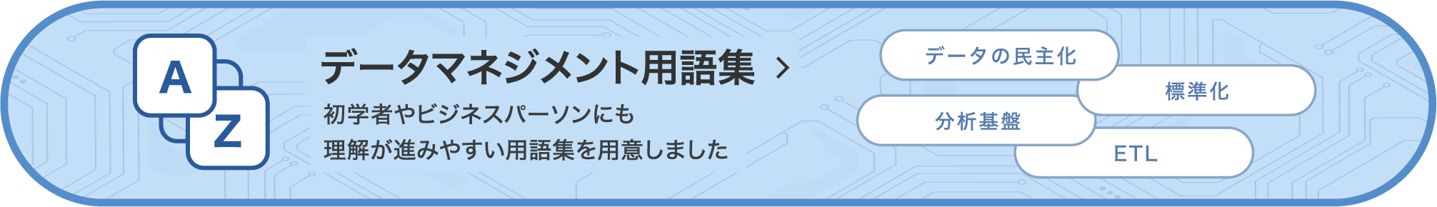 データマネジメント用語集 初学者やビジネスパーソンにも理解が進みやすい用語集を用意しました データレイク、データマネジメント、データ仮想化、DBRE